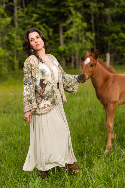 Born To Run Cropped Kimono
