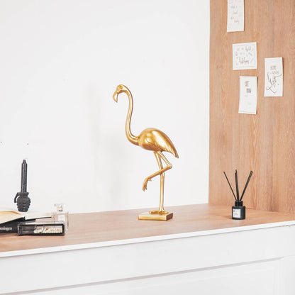 Flamingo-koriste, kulta 12x10x49.5 cm