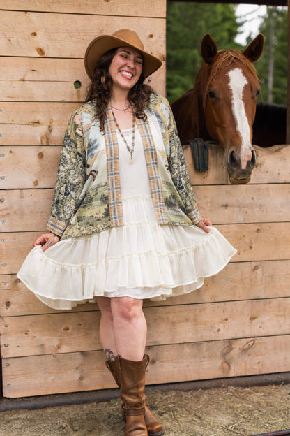 Born To Run Cropped Kimono
