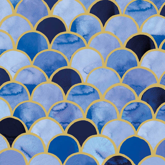 Art Deco Aqua Paperiservetti 25x25