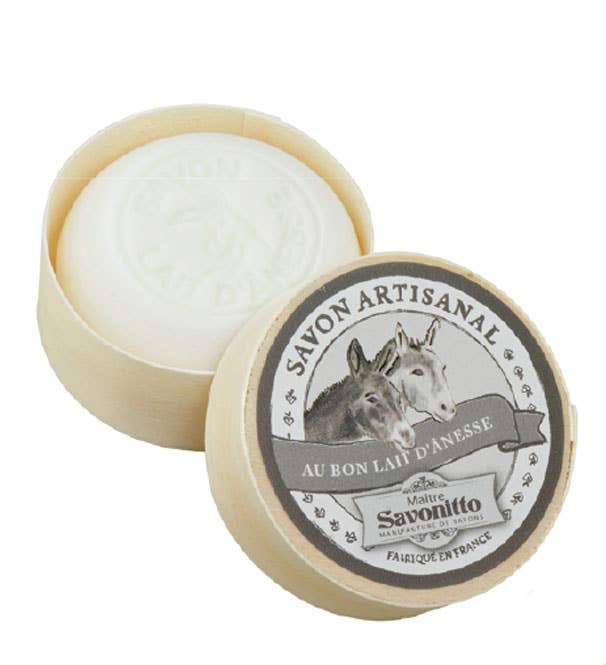 Donkey milk bar soap in a wooden box 100g