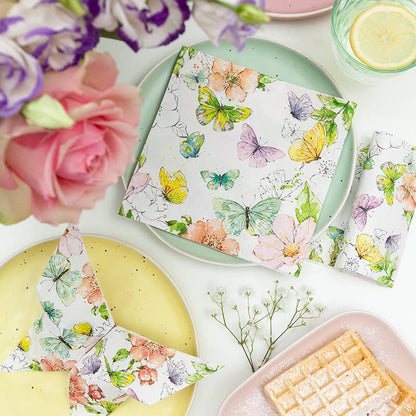 Colorful Butterflies lounasservetti
