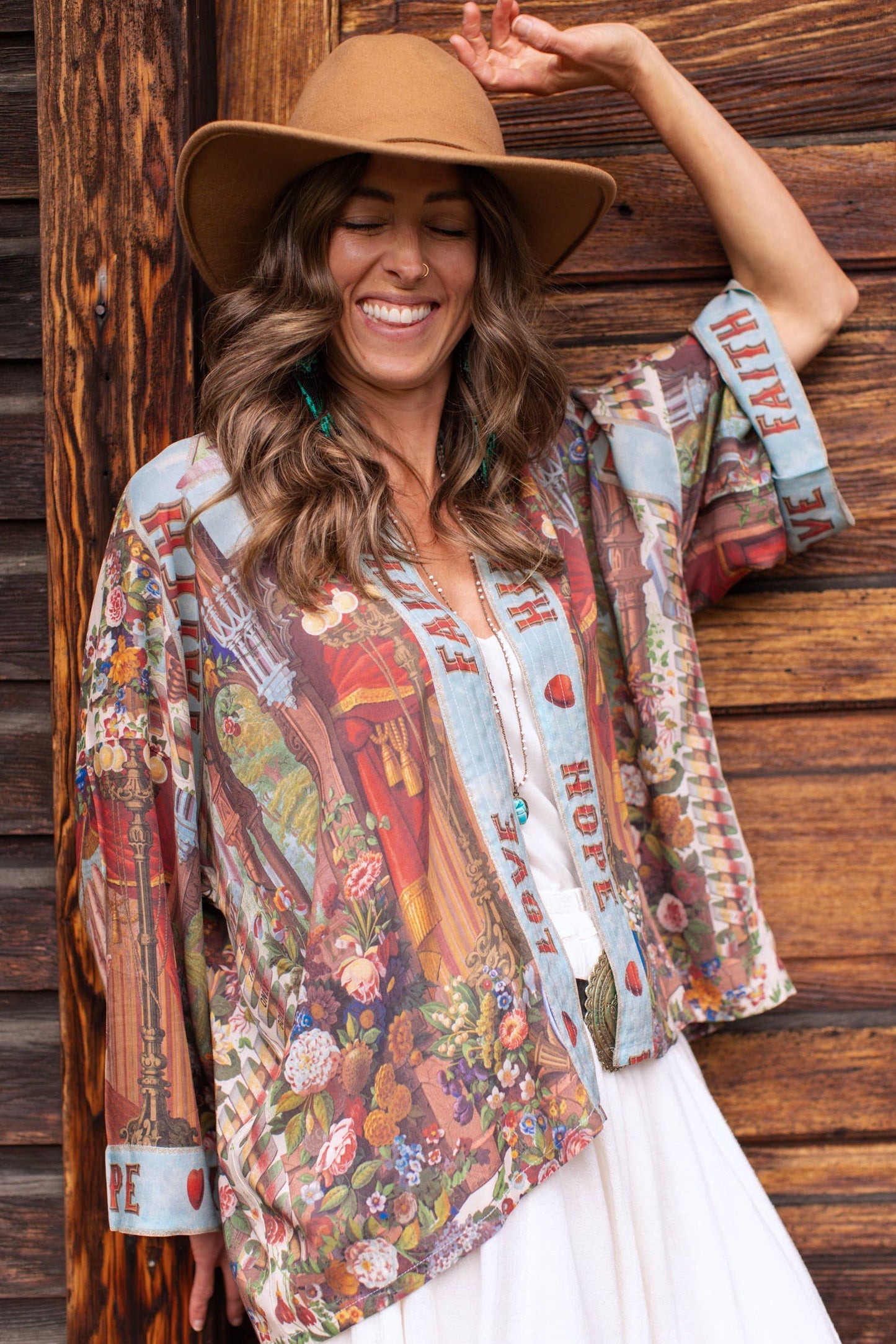 Love Language Cropped Kimono