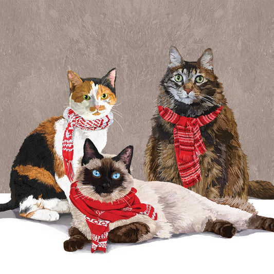 Scarf Cats Paperiservetti 25x25
