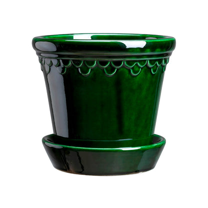Copenhagen pot glazed Emerald Green 16cm
