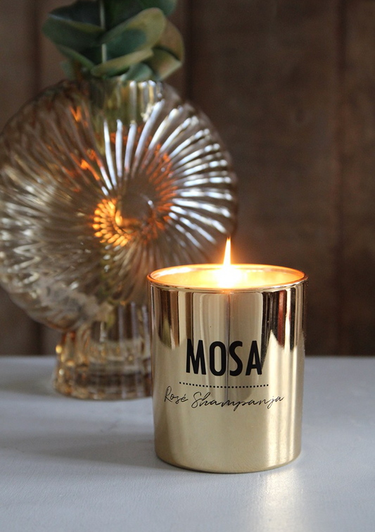 Scented candle Rose Champagne small, Mosa