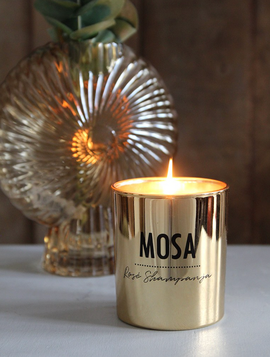 Scented candle Rose Champagne large, Mosa
