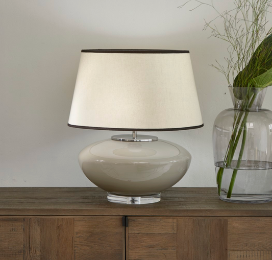 RM Glass Bauble Table Lamp Flax Rivièra Maison