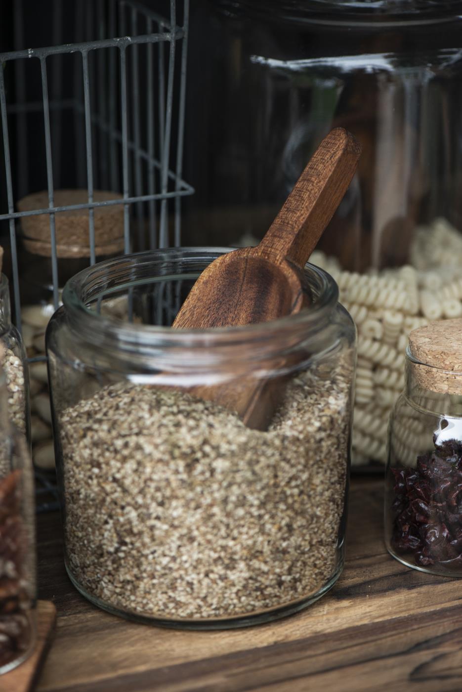 Lasipurkki, lasikansi ja kumitiiviste, 900 ml