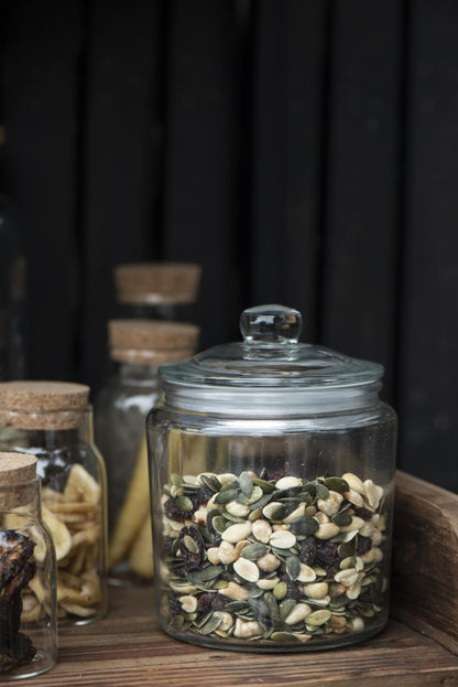 Lasipurkki, lasikansi ja kumitiiviste, 900 ml