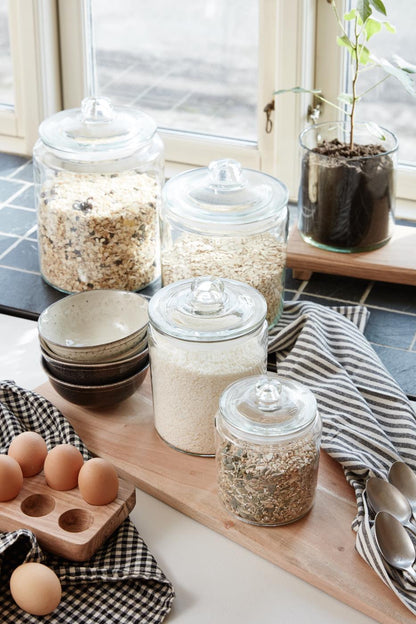 Lasipurkki, lasikansi ja kumitiiviste, 900 ml