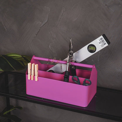 Storage Box, metal, pink - 30x17x17cm