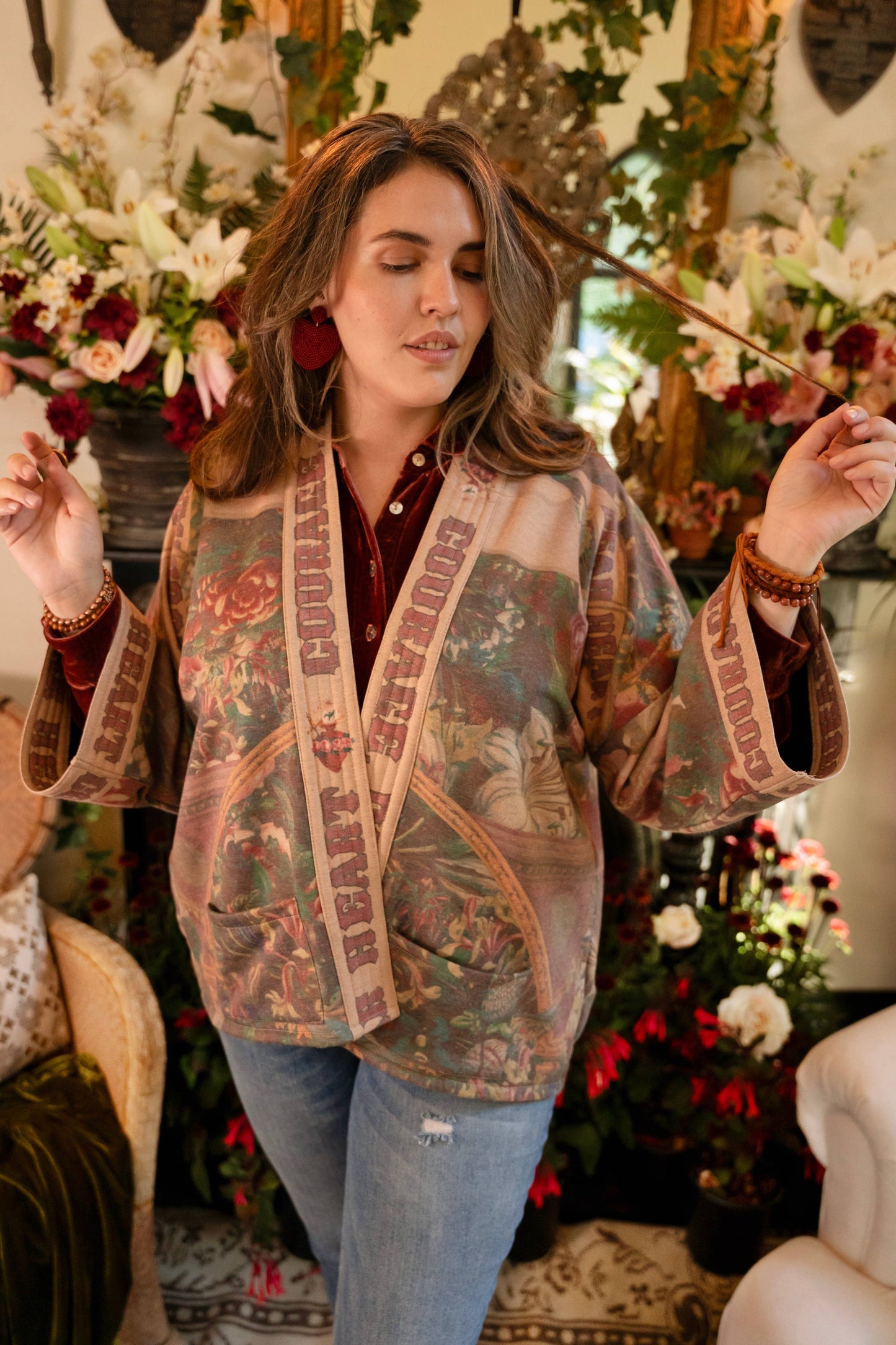 Courage, Dear Heart Fleece Kimono