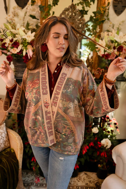 Courage, Dear Heart Fleece Kimono
