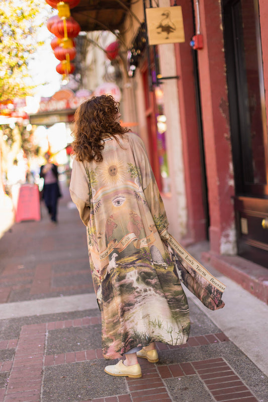 Friendship Love &Truth Vintage Wash Kimono