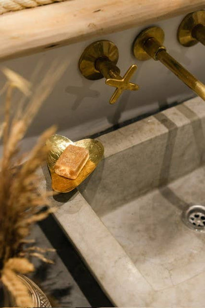 Soap dish "HEART" - gold
