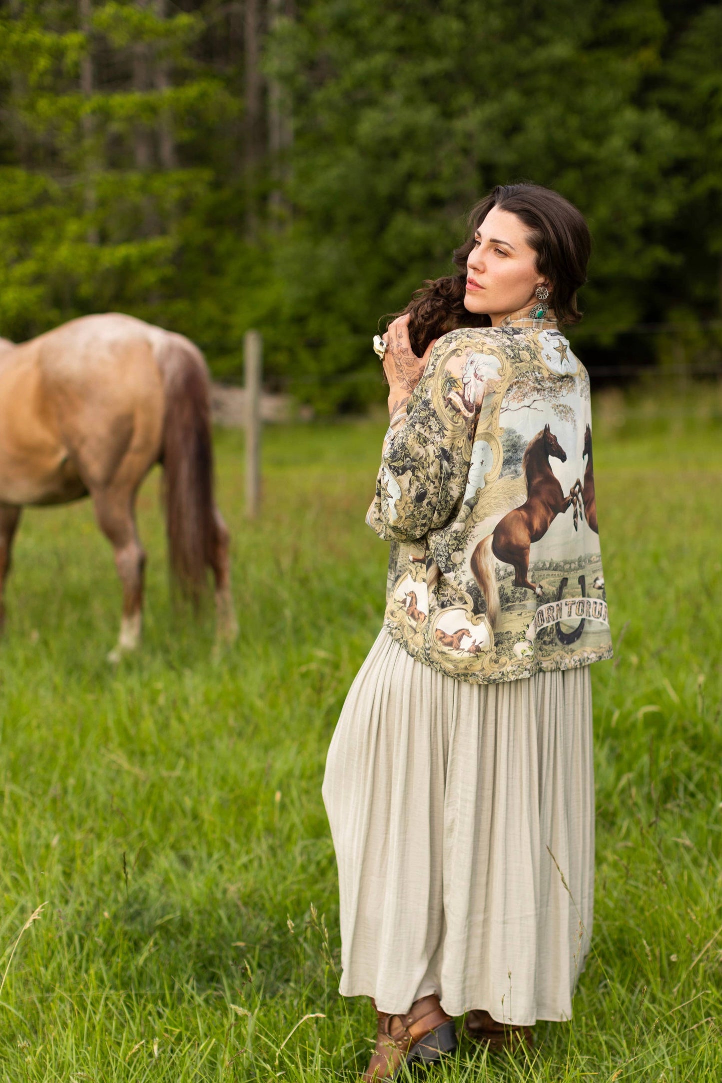 Born To Run Cropped Kimono