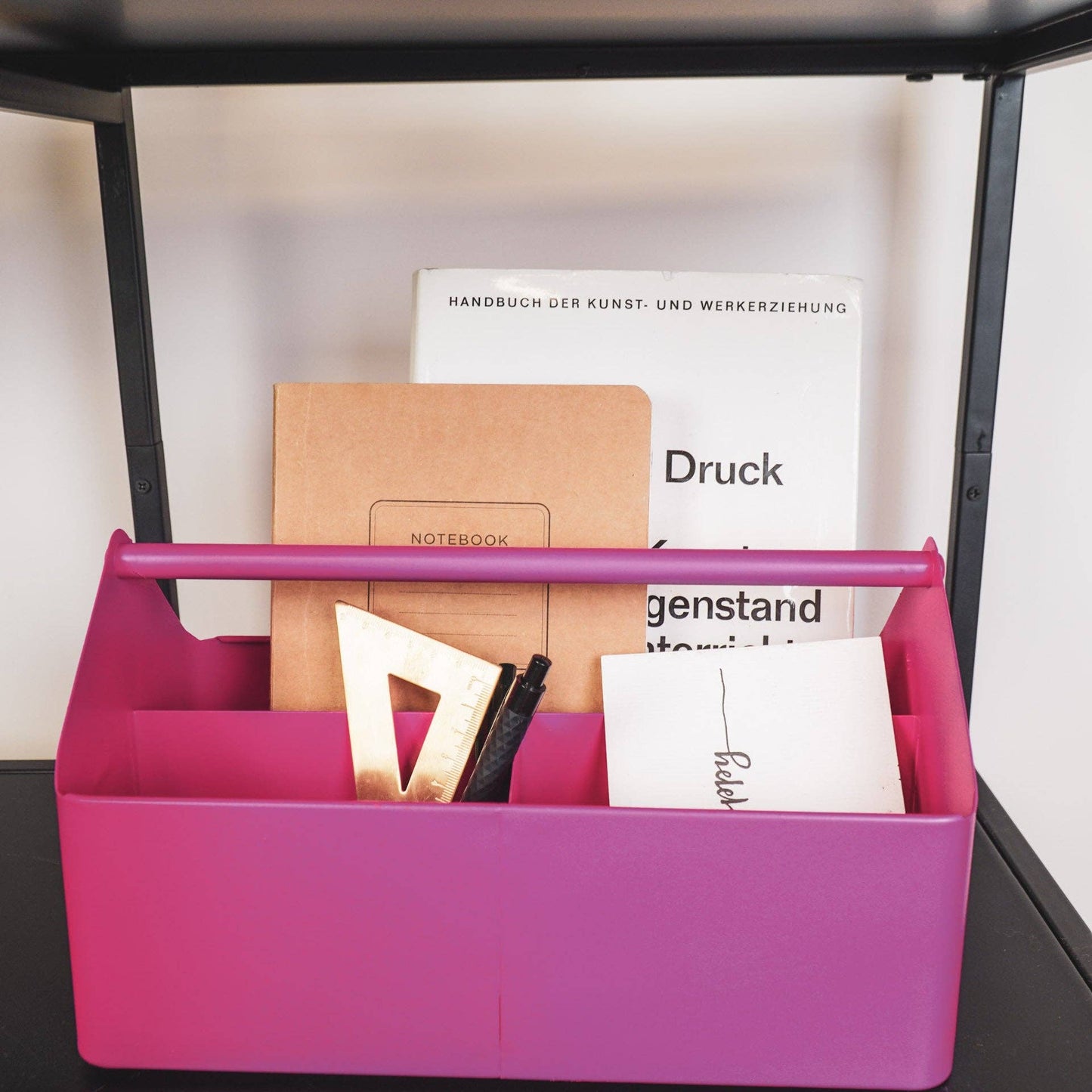 Storage Box, metal, pink - 30x17x17cm