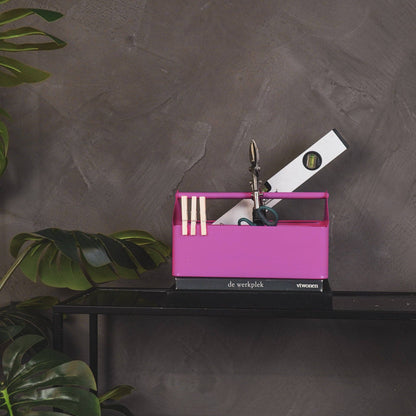 Storage Box, metal, pink - 30x17x17cm