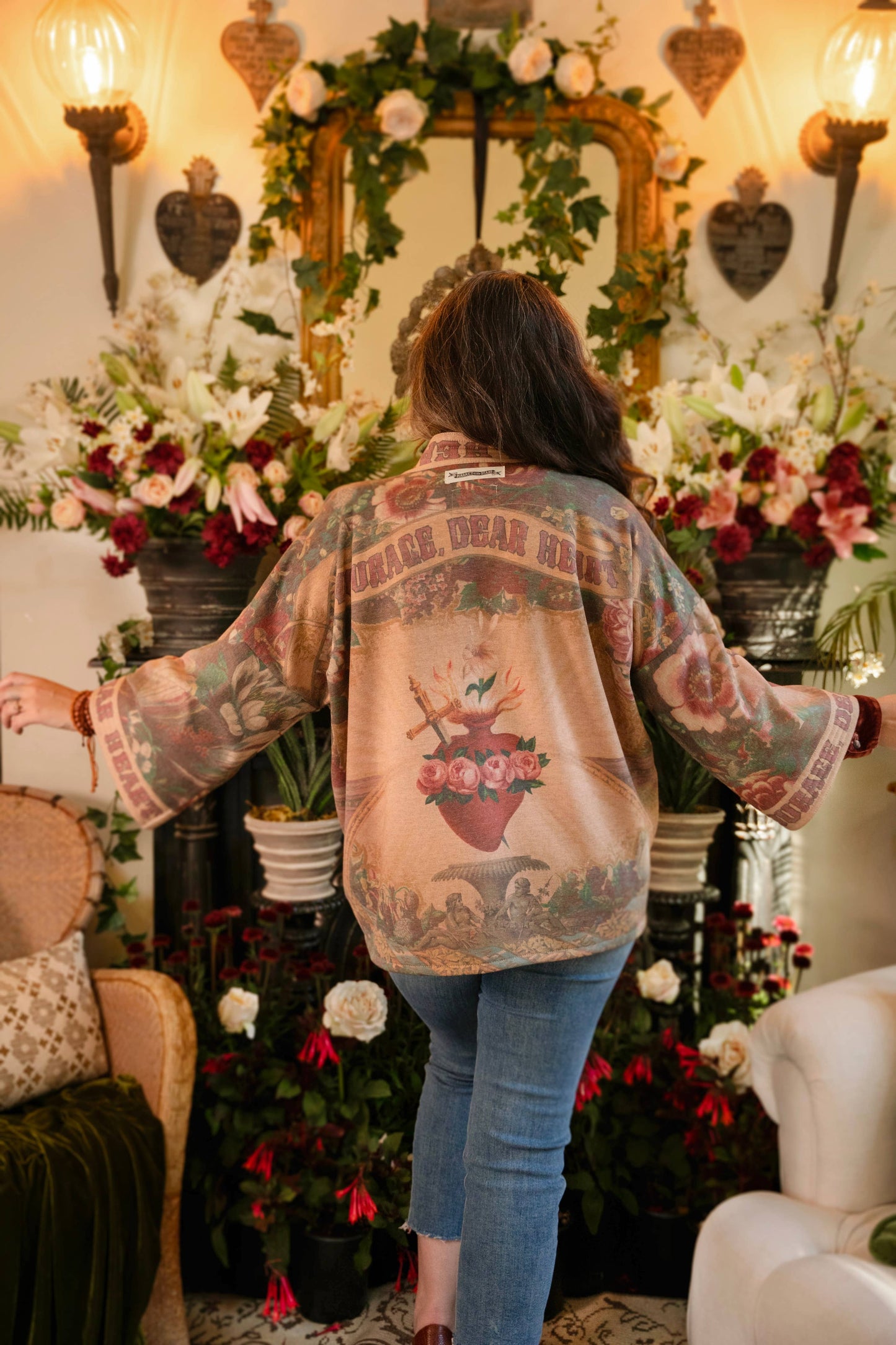 Courage, Dear Heart Fleece Kimono