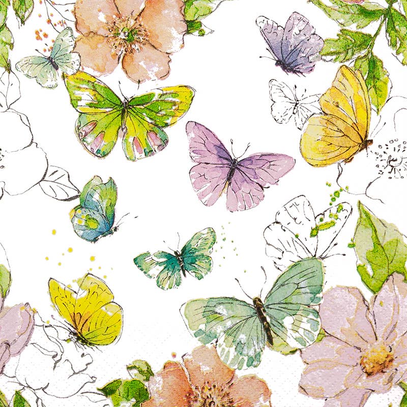Colorful Butterflies lounasservetti
