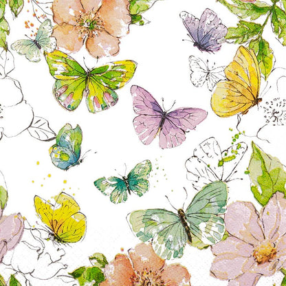 Colorful Butterflies lounasservetti