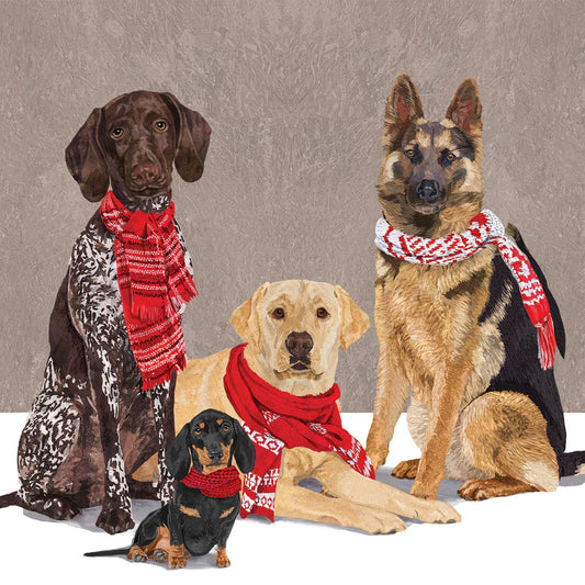 Scarf Hunde Paperiservetti 25x25