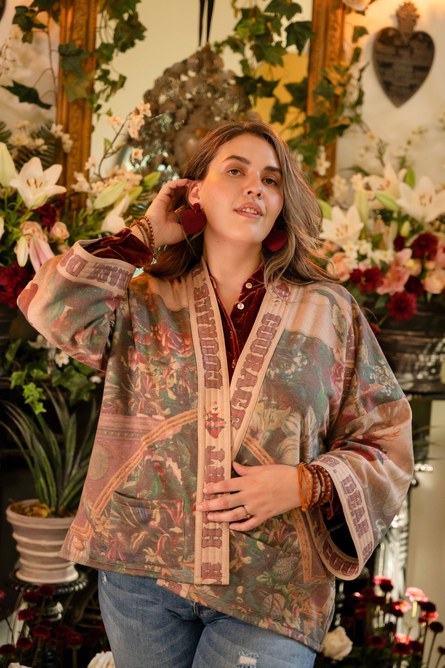 Courage, Dear Heart Fleece Kimono
