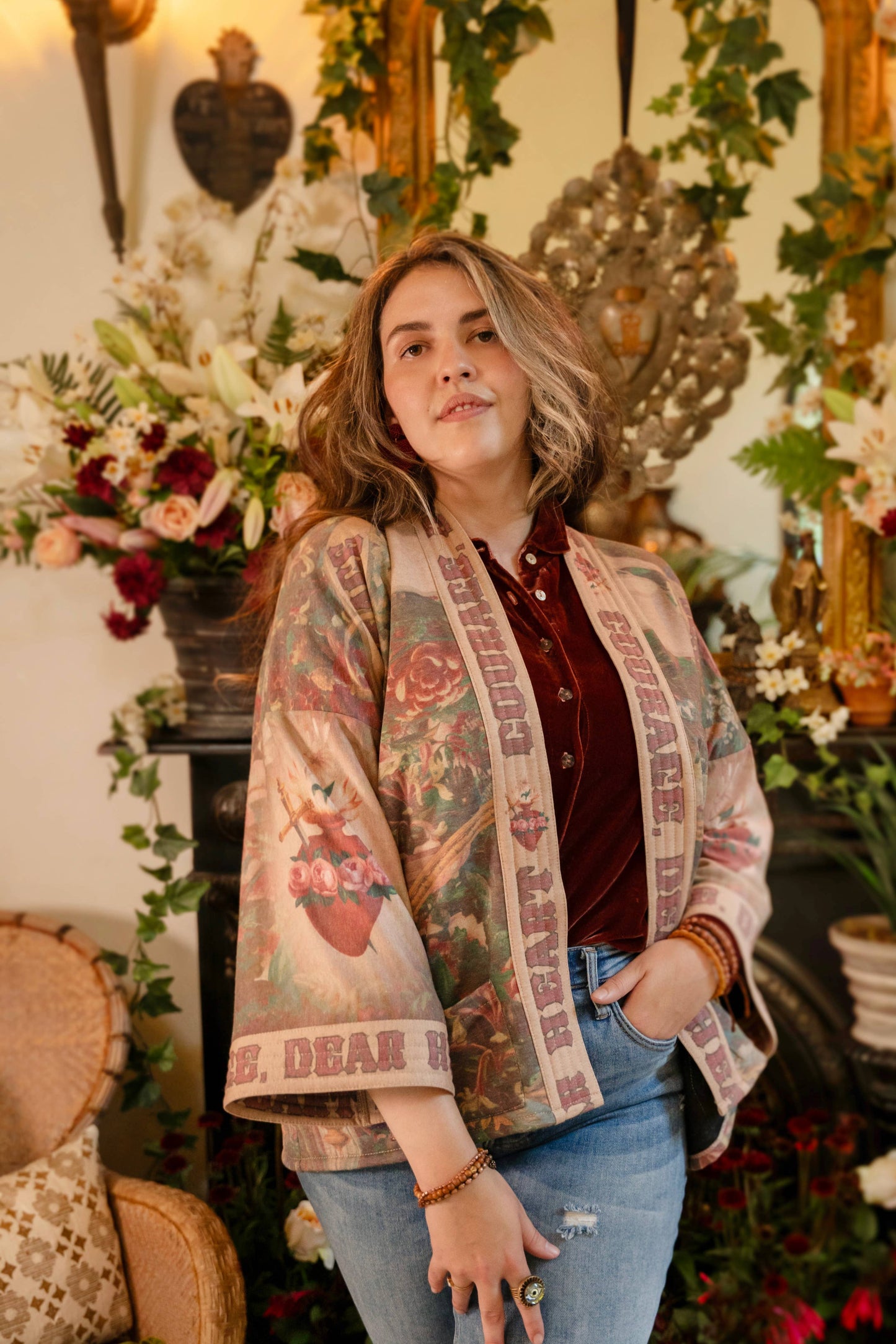 Courage, Dear Heart Fleece Kimono