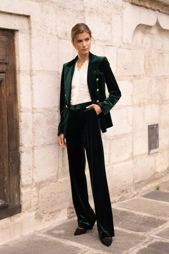Velvet Jacket Dark Green