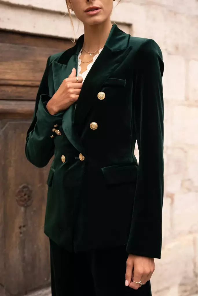 Velvet Jacket Dark Green