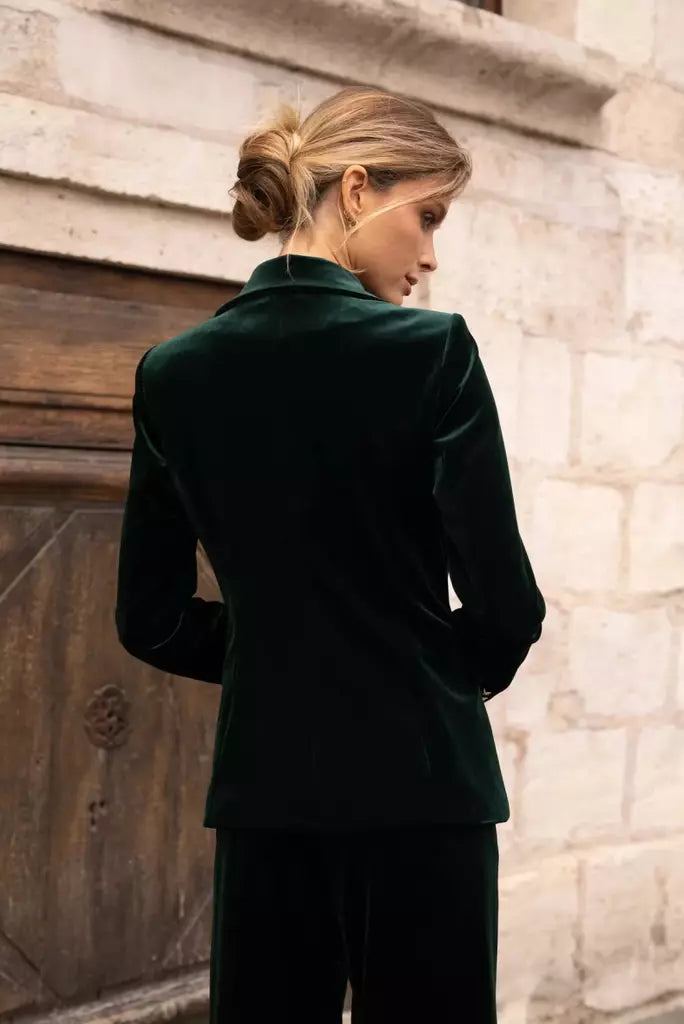 Velvet Jacket Dark Green