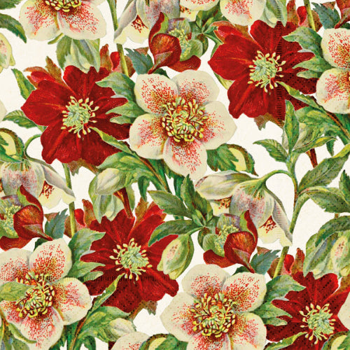 Lautasliina - Jouluruusut 33x33 cm Sköna Ting