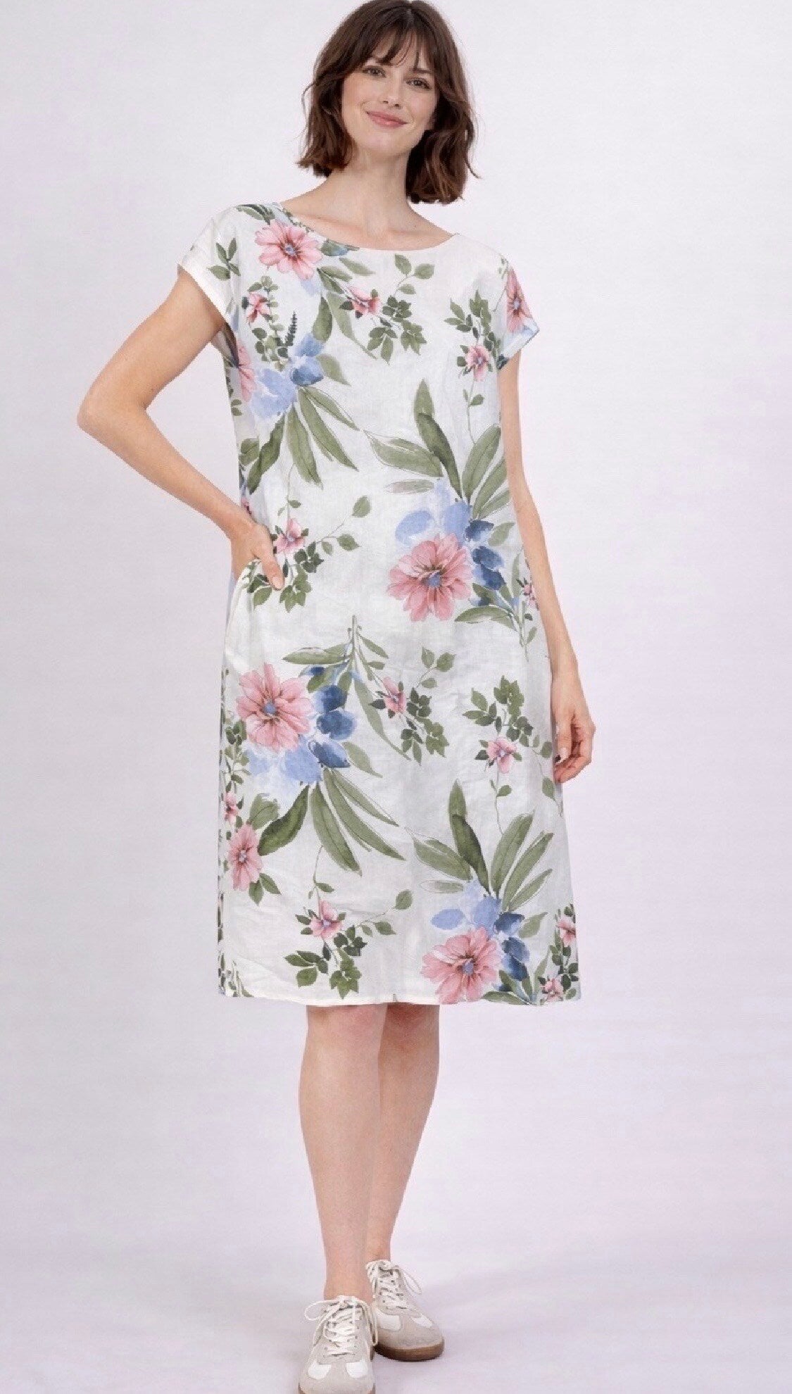 Pellavamekko Floral
