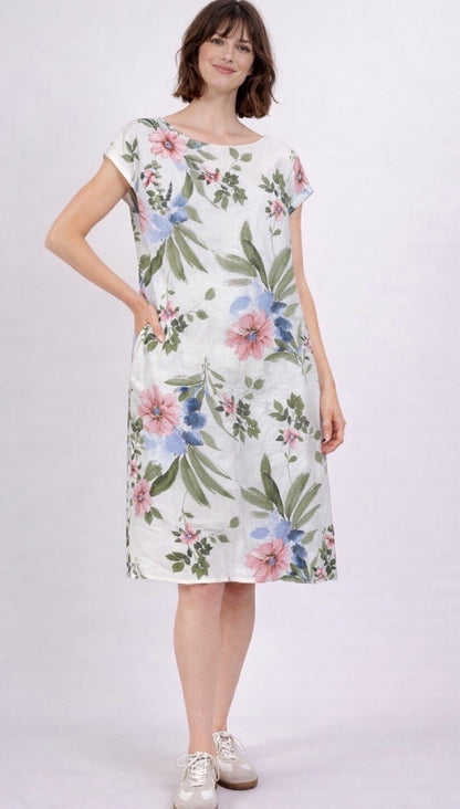 Pellavamekko Floral