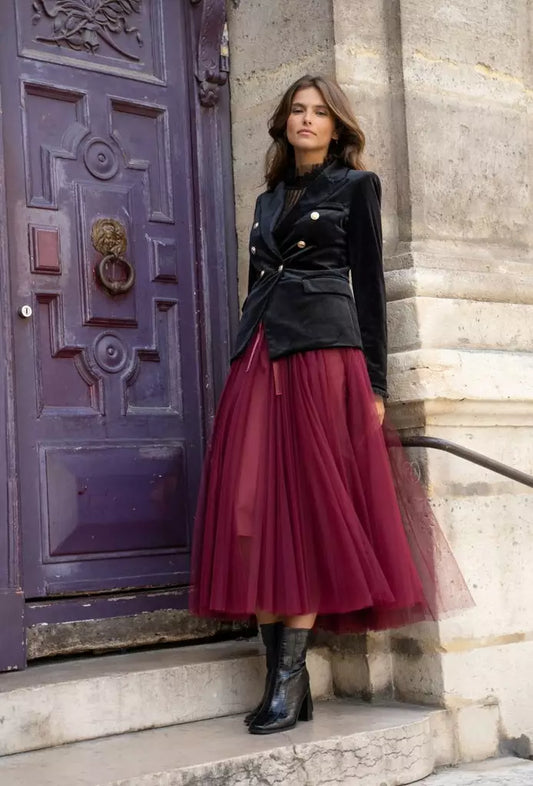 Tulle skirt Burgundy