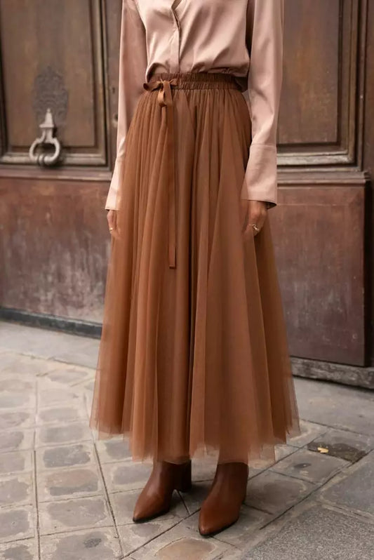 Tulle skirt Camel 