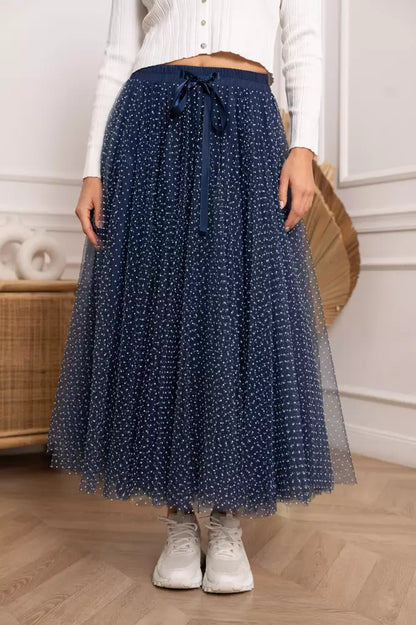 Tulle Skirt Polka Dot Navy