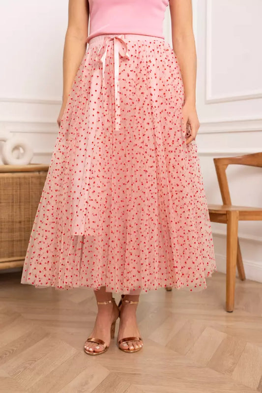 Tulle Skirt Heart Pink
