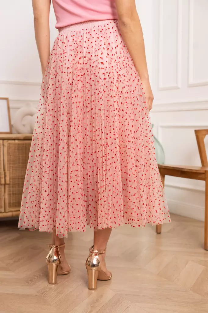 Tulle Skirt Heart Pink